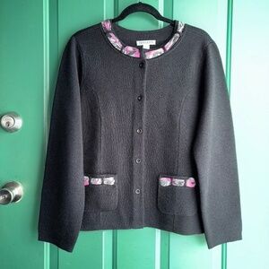 Pendleton 💯 Fine Wool blend black dress jacket excellent condition Sz L